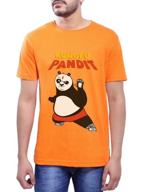 orange cotton t-shirt - 14065057 - Very Small Image - 1