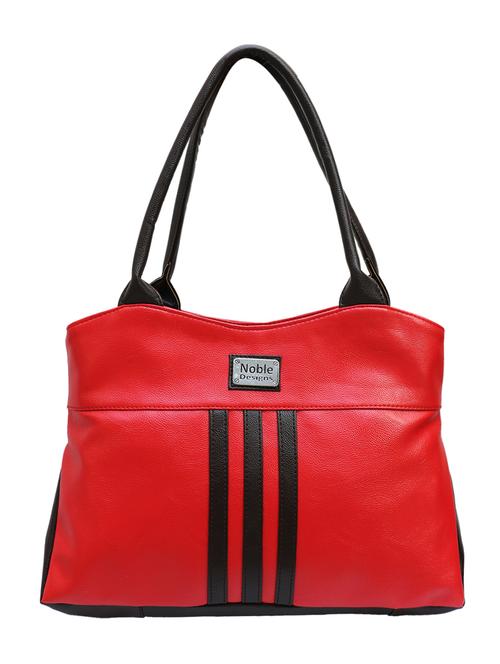 red leatherette regular handbag - 14067059 - Very Small Image - 1
