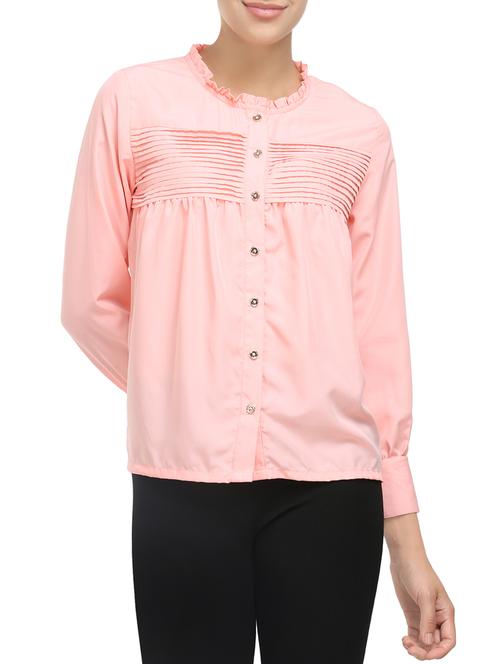 light pink poly crepe shirt - 14068939 - Very Small Image - 1