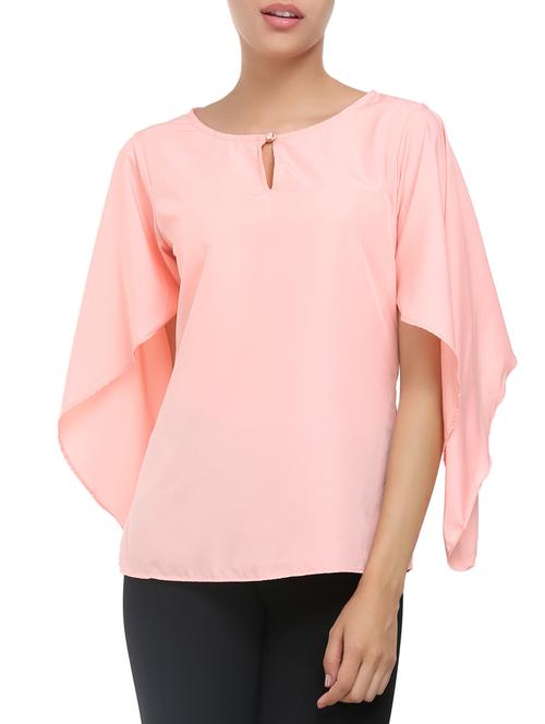 light pink poly crepe top - 14068955 - Very Small Image - 1