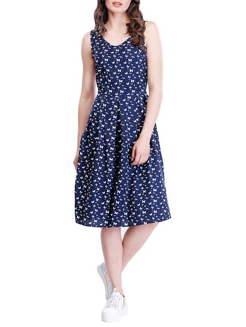 dark blue a-line dress - 14068980 - Very Small Image - 1