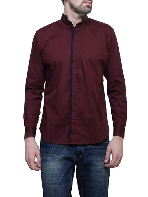 red cotton casual shirt - 14069235 - Very Small Image - 1