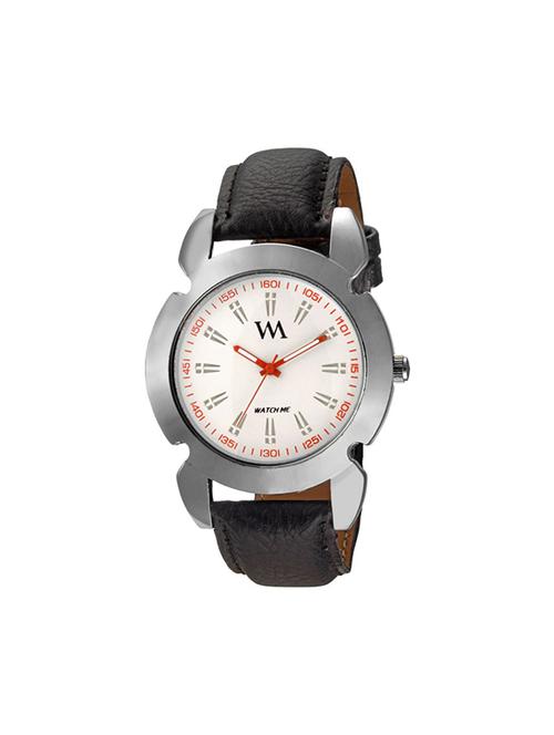 watch me black leather watch for men wmal-59twx - 14069457 - Very Small Image - 1
