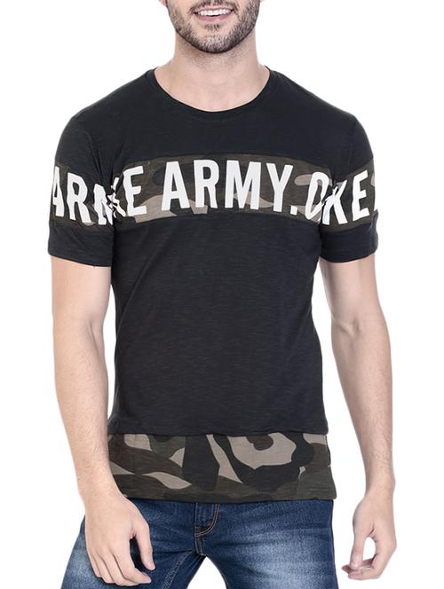black cotton t-shirt - 14071090 - Very Small Image - 1