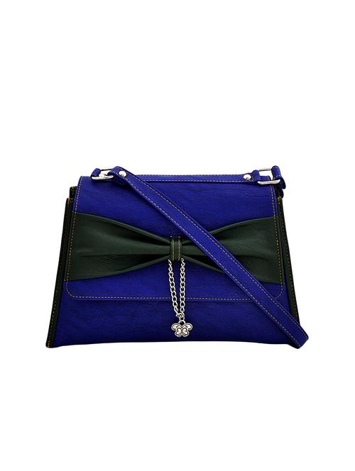 blue leather sling bag - 14072742 - Very Small Image - 1