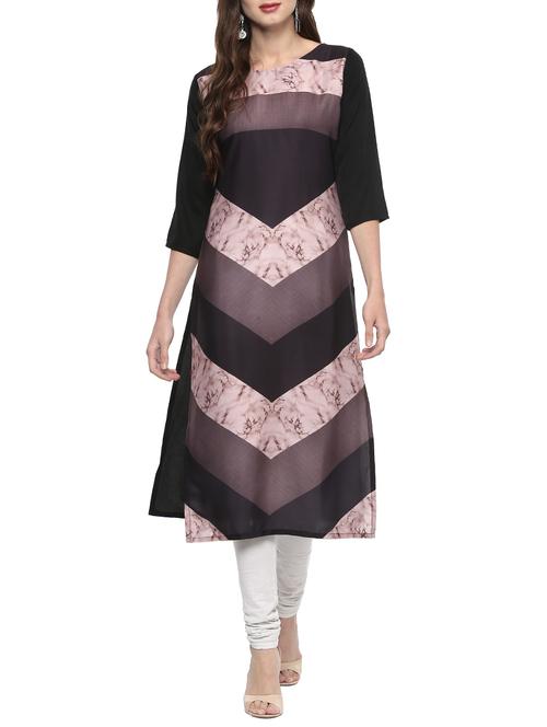 a-line chevron kurta - 14073107 - Very Small Image - 1