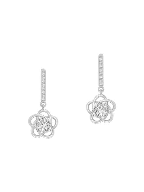 white silver drop earrings - 14075643 - Very Small Image - 1