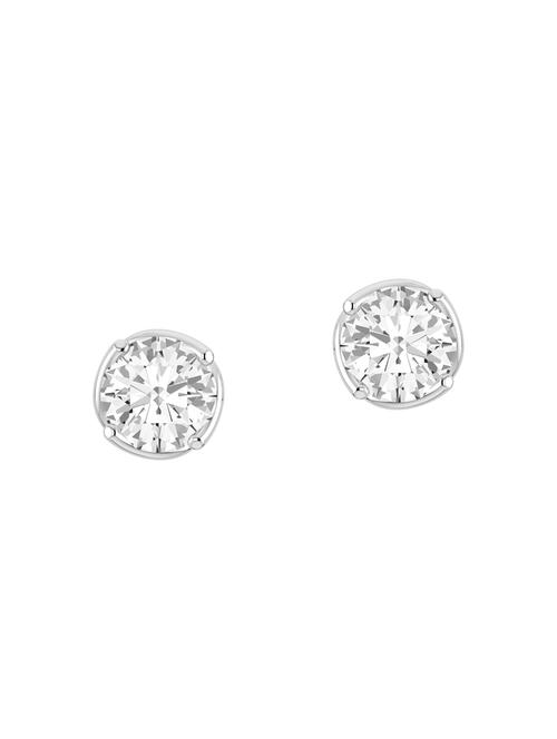 white silver studs earrings - 14075644 - Very Small Image - 1