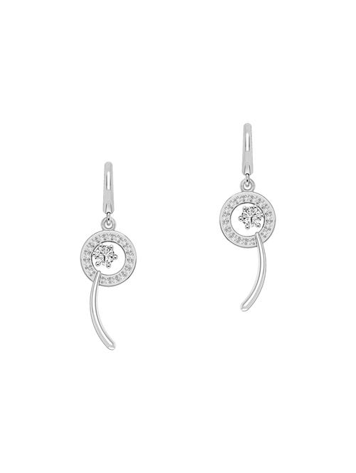 white silver drop earrings - 14075645 - Very Small Image - 1