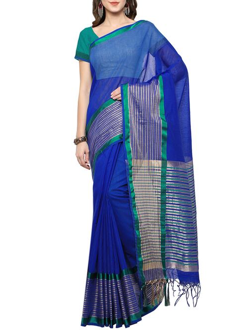 zari bordered saree with blouse - 14076853 - Very Small Image - 1