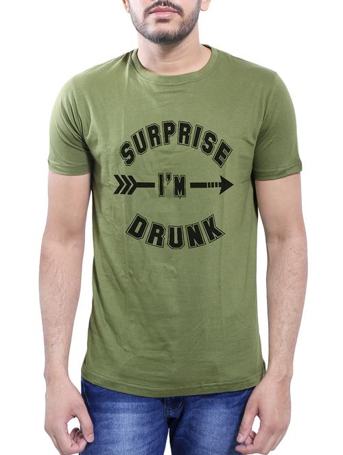 olive green cotton t-shirt - 14077470 - Very Small Image - 1