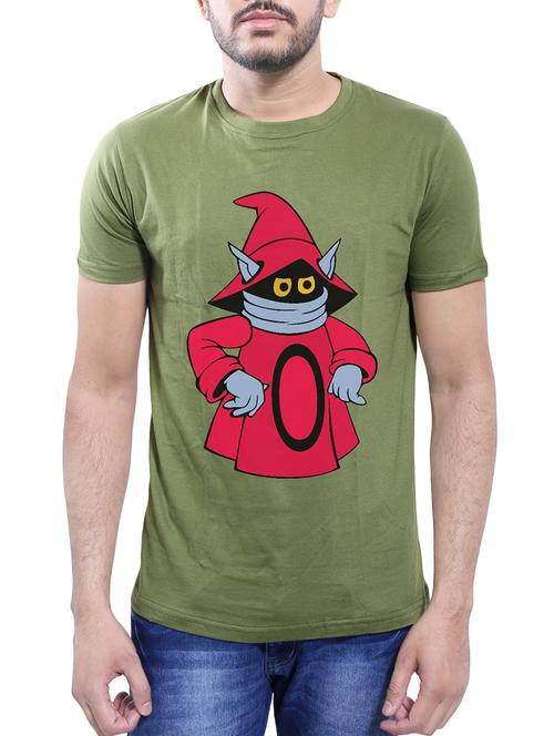 olive green cotton t-shirt - 14077494 - Very Small Image - 1