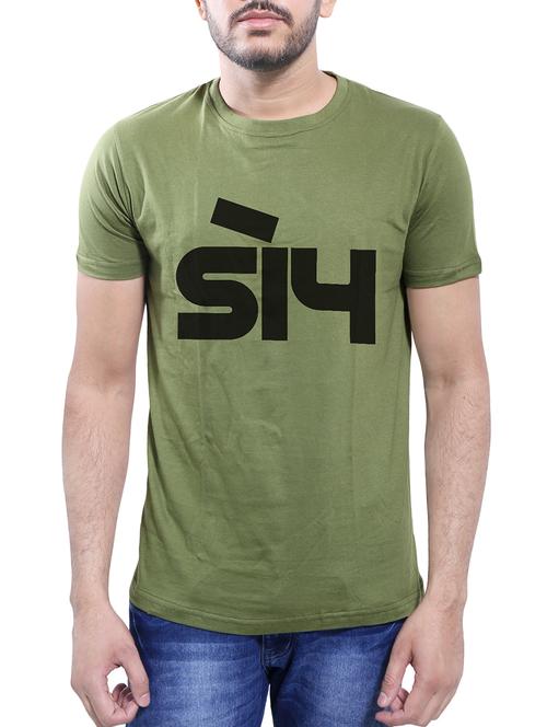 olive green cotton t-shirt - 14077509 - Very Small Image - 1