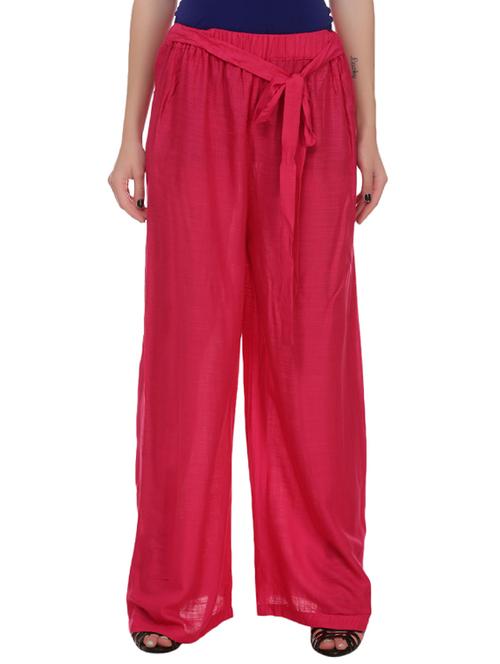 pink rayon palazzos - 14077893 - Very Small Image - 1