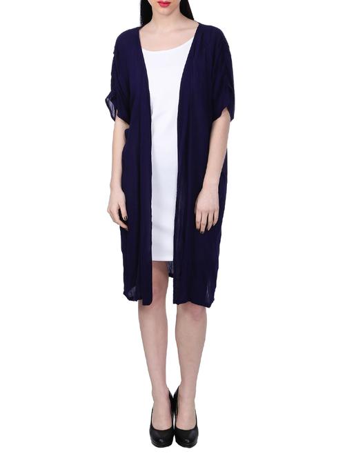 navy blue chiffon shrug - 14078816 - Very Small Image - 1