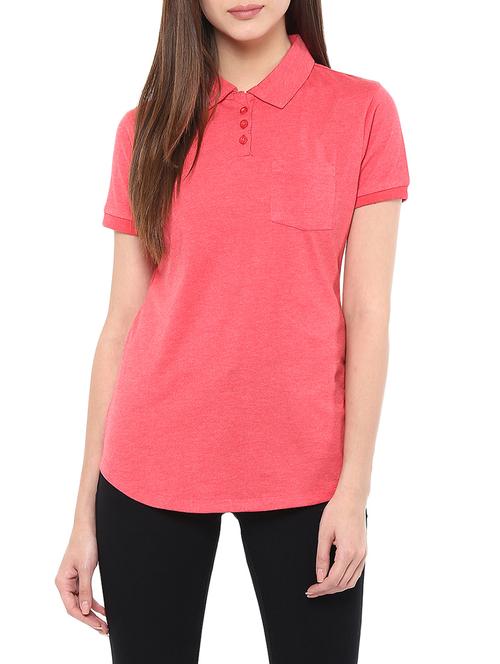 pink cotton viscose blend regular tshirt - 14082154 - Very Small Image - 1