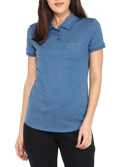 women's plain polo neck t-shirt - 14082155 - Very Small Image - 1