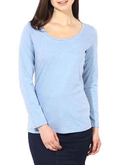 light blue cotton regular tshirt - 14082170 - Very Small Image - 1