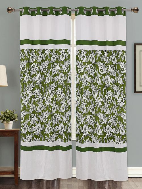 set of 2 polyester eyelet door curtain by dekor world - 14082514 - Very Small Image - 1