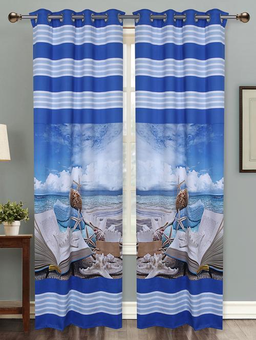 set of 2 polyester eyelet window curtain by dekor world - 14082528 - Very Small Image - 1