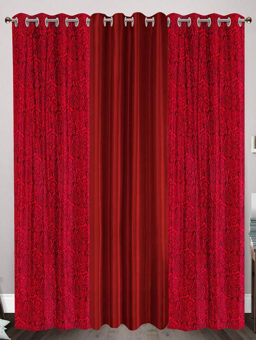 set of 3 polyester eyelet window curtain by dekor world - 14082542 - Very Small Image - 1