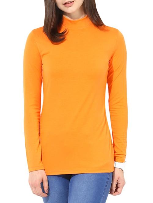 orange cotton blend regular tshirt - 14082592 - Very Small Image - 1