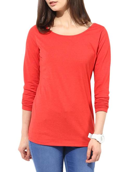 red cotton blend regular tshirt - 14082613 - Very Small Image - 1