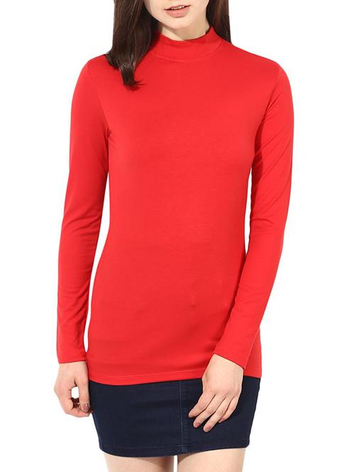 red cotton blend regular tshirt - 14082628 - Very Small Image - 1