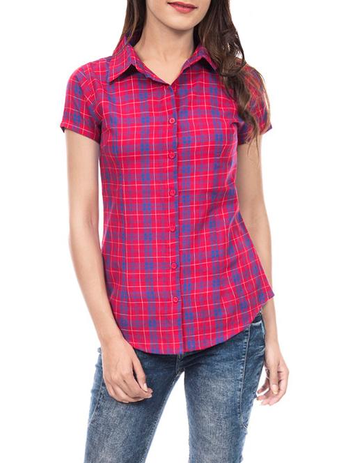 red cotton regular shirt - 14082686 - Very Small Image - 1