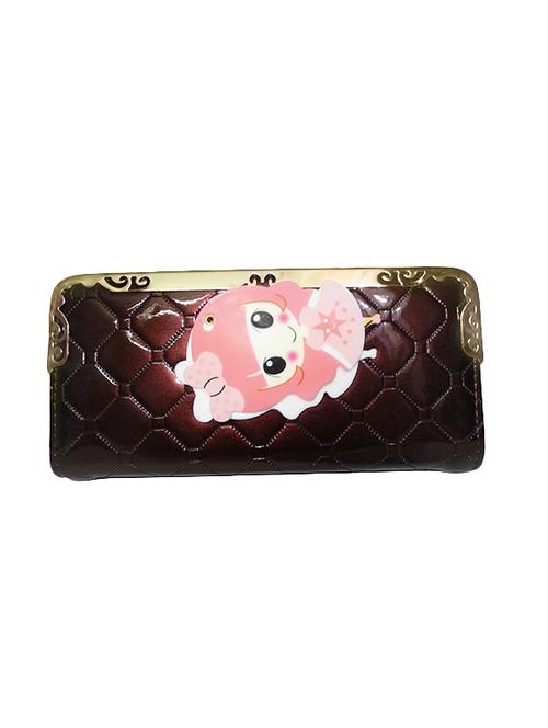 brown leatherette regular clutch - 14085876 - Very Small Image - 1