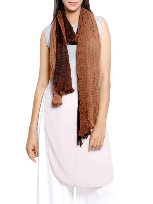 brown chiffon scarf - 14085923 - Very Small Image - 1