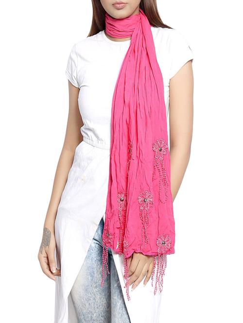 pink rayon scarf - 14085991 - Very Small Image - 1