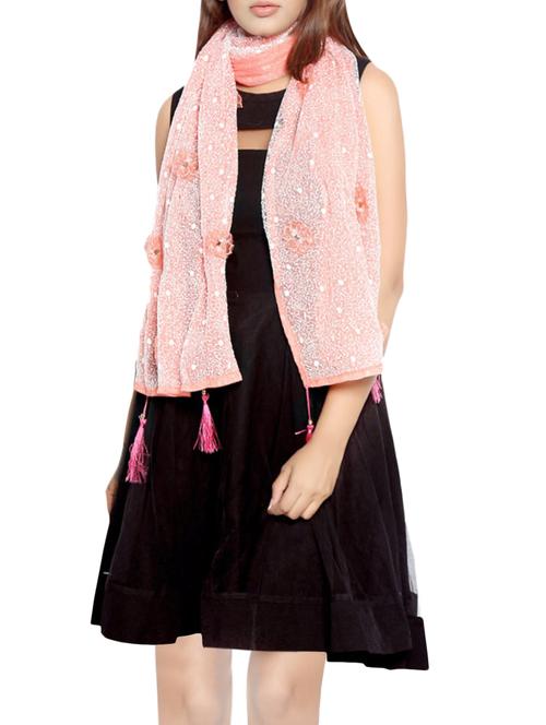 pink chiffon scarf - 14086025 - Very Small Image - 1