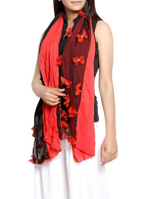 red chiffon scarf - 14086029 - Very Small Image - 1