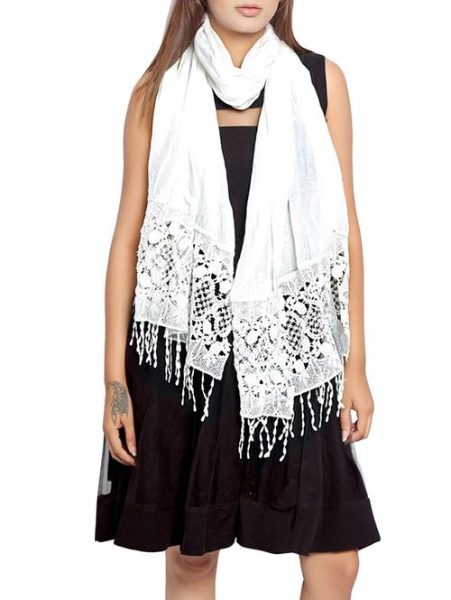 white polyester stole - 14086081 - Very Small Image - 1