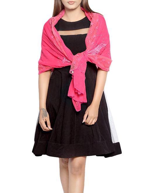pink chiffon stole - 14086089 - Very Small Image - 1
