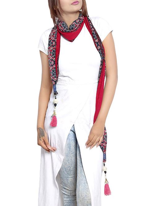 multi colored georgette stole - 14086092 - Very Small Image - 1