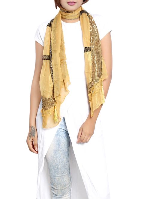 yellow polyester stole - 14086136 - Very Small Image - 1