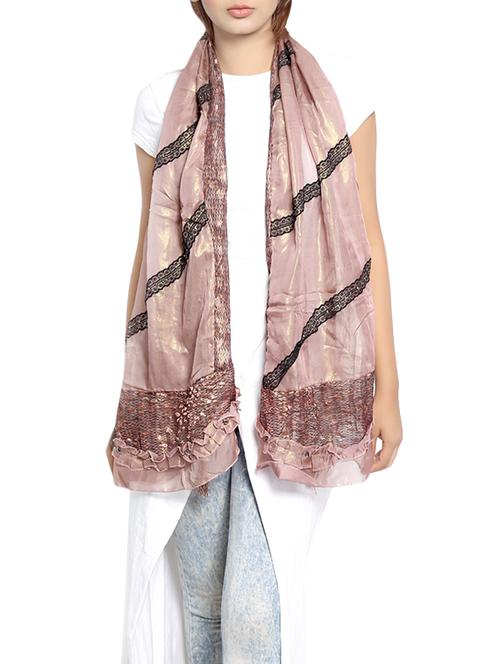 pink polyester stole - 14086137 - Very Small Image - 1