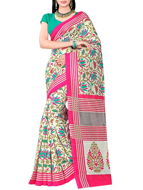 multicolor art silk bhagalpuri saree with blouse - 14086680 - Very Small Image - 1