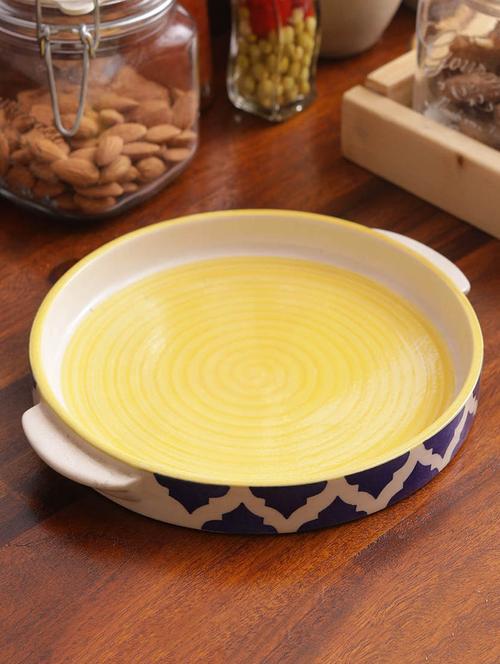 vareesha hand made ceramic blue 8 inch pizza plate - 14088335 - Very Small Image - 1