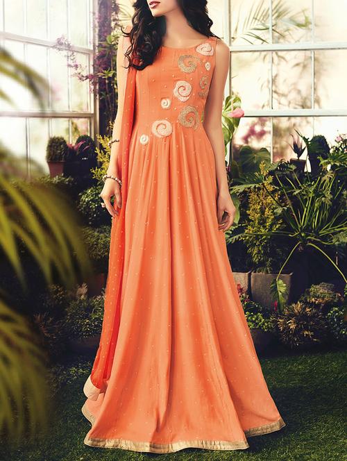 orange flared stitched suit - 14088583 - Very Small Image - 1