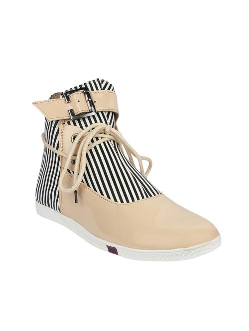 beige patent leather ankle boot - 14088606 - Very Small Image - 1