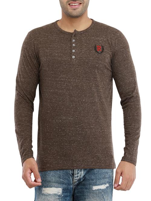 brown cotton t-shirt - 14088691 - Very Small Image - 1