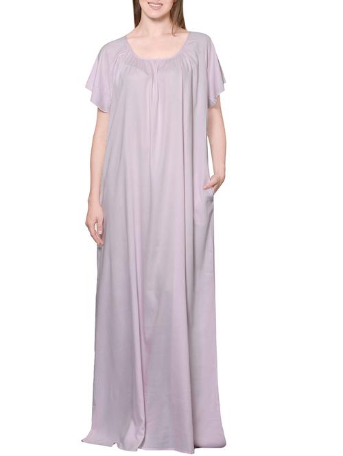 light pink viscose gown - 14089422 - Very Small Image - 1