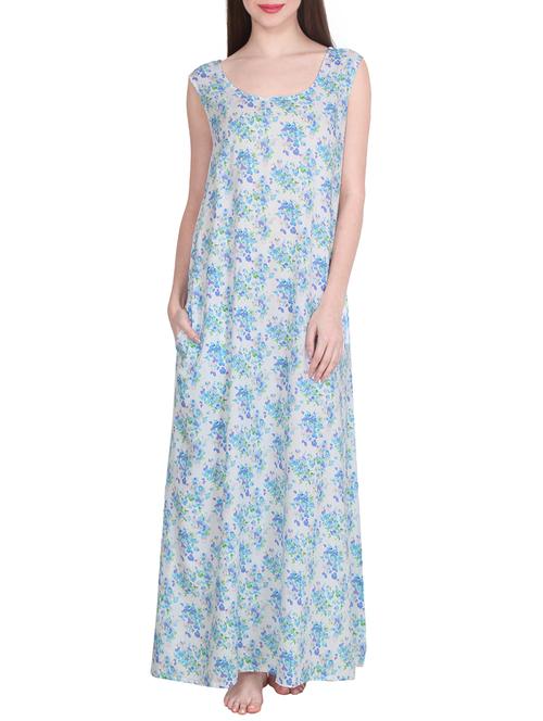 light blue viscose gown - 14089449 - Very Small Image - 1
