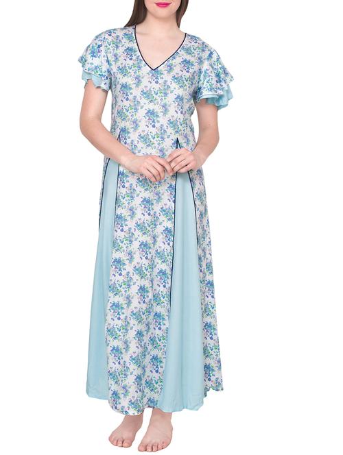 light blue viscose gown - 14089460 - Very Small Image - 1