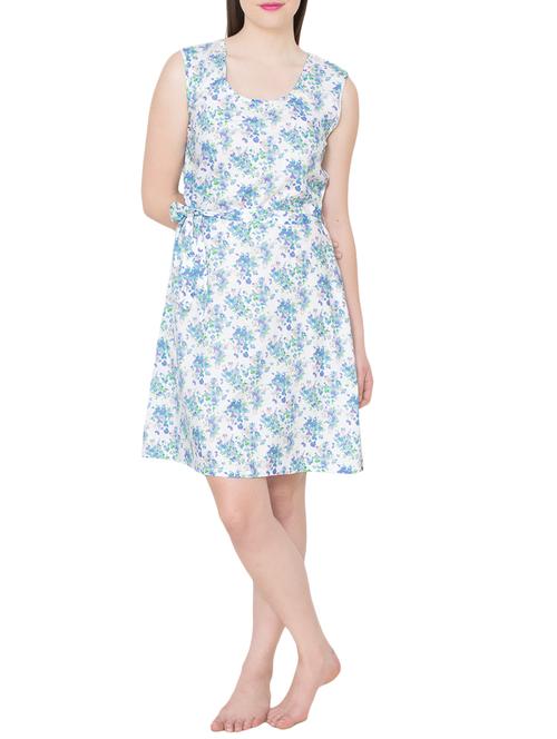 light blue viscose sleepshirt - 14089463 - Very Small Image - 1