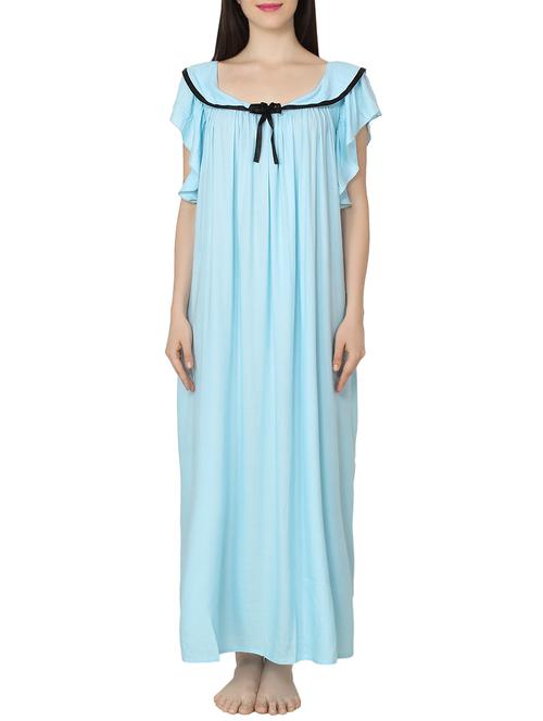 light blue viscose gown - 14089481 - Very Small Image - 1