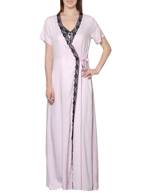 light pink viscose gown - 14089495 - Very Small Image - 1